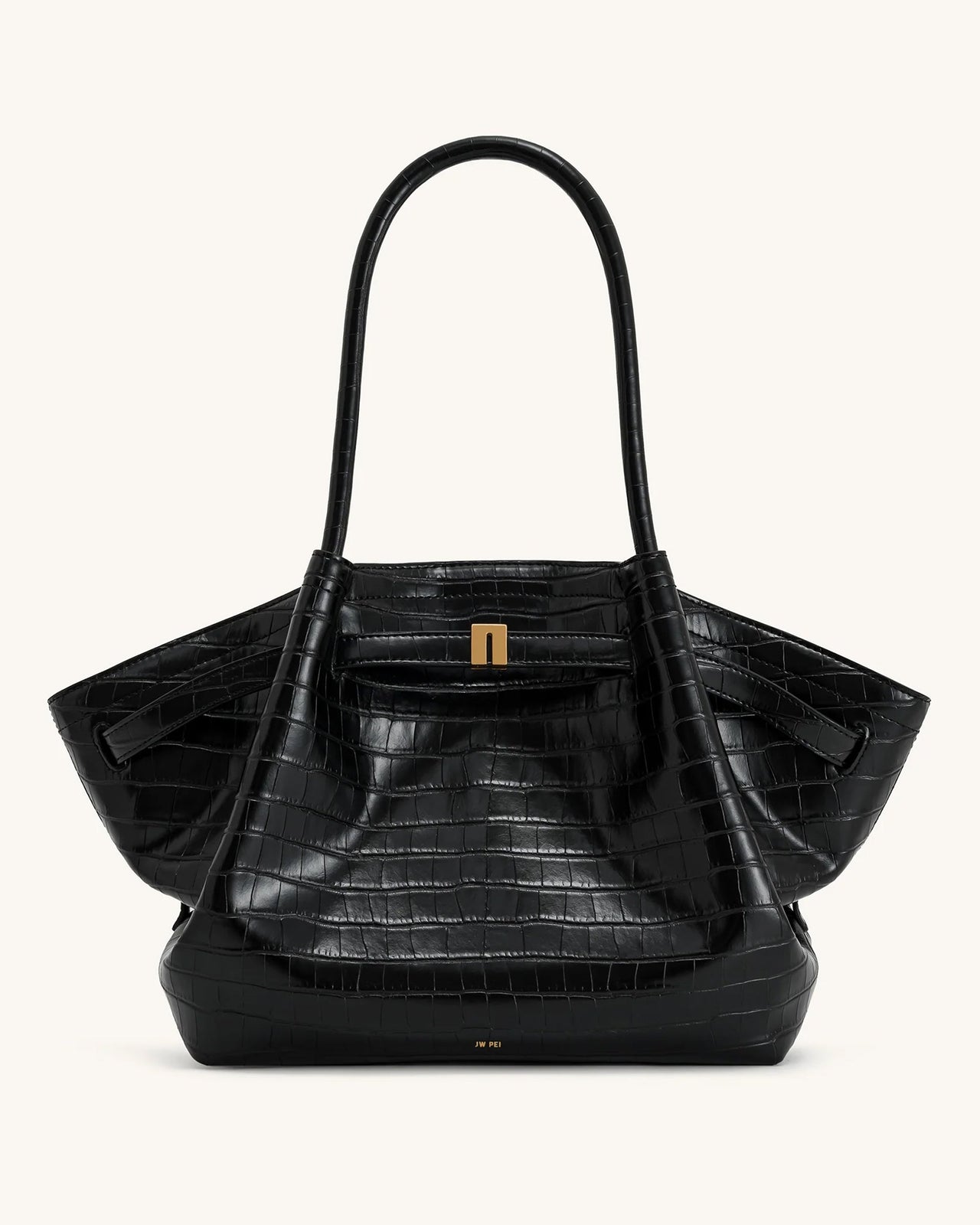 Hana Grand Sac Cabas - Noir Croco