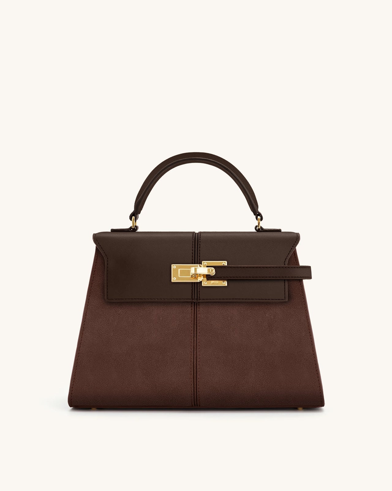 Sac à Main Elise en Faux Suède - Marron Moka