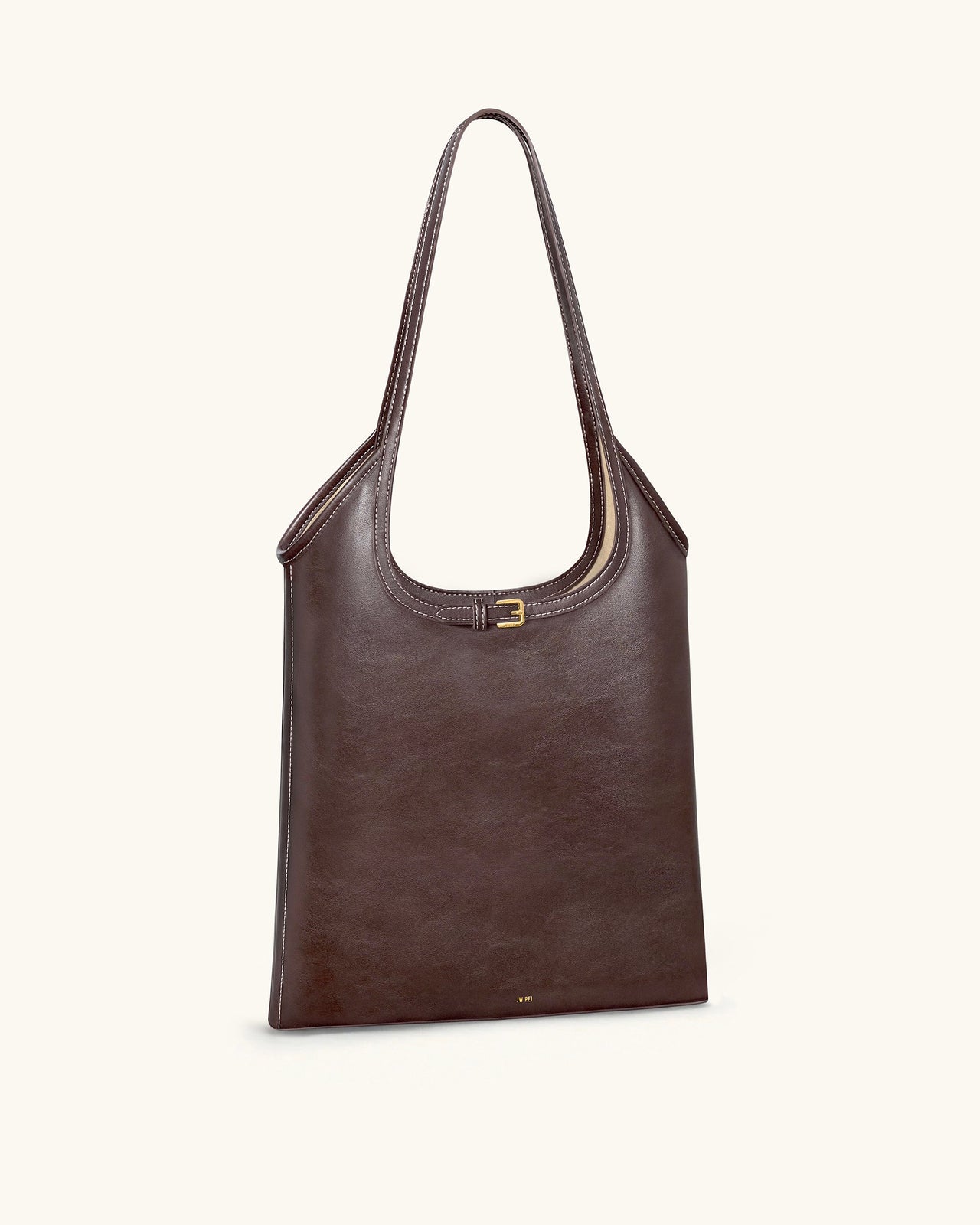 Sac fourre-tout porté épaule Brooke avec ceinture et ornements - Marron Foncé