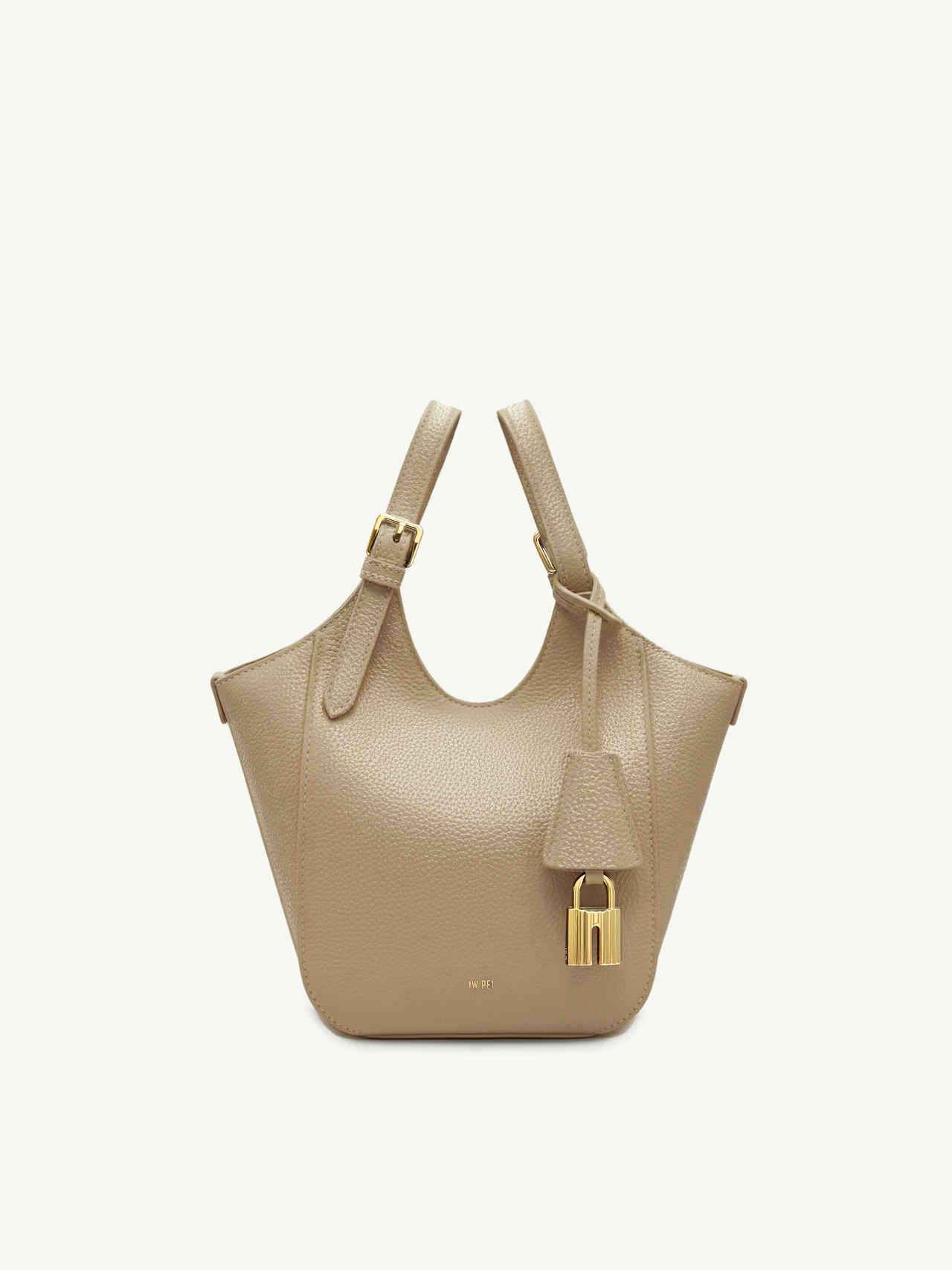 Ines Sac cabas avec cadenas - Beige gris