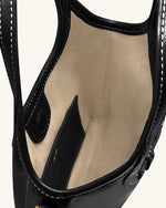 Brooke Mini Sac à main à poignée supérieure orné et ceinturé - Noir