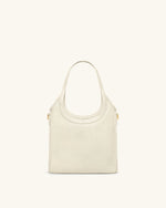 Brooke Mini sac à main orné d'une orchidée perlée avec ceinture - Ivoire