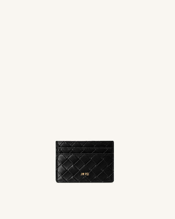 Porte-cartes Effet Tressé - Noir