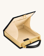 Elle Sac à main avec anse supérieure orné de perles colorées - Noir