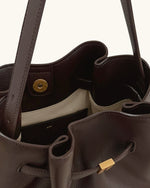 Clara Sac seau bandoulière détail cadenas - Marron moka