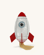 Pochette en Faux Cristal Forme Rocket - Argent