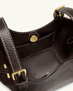 Ines Sac cabas à cadenas - Marron foncé