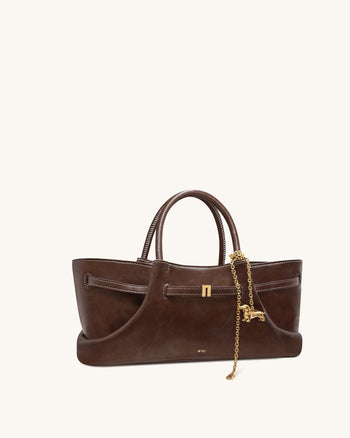 Maeve Sac fourre-tout avec charm en métal Teckel - Marron foncé