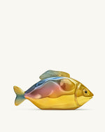 Pochette en forme de poisson - Doré/Bleu