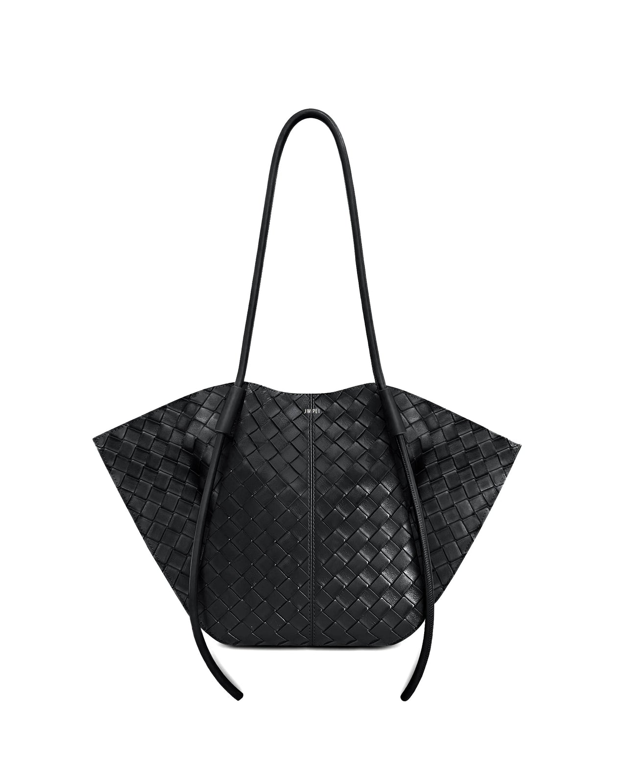 Sac fourretout large Nala à texture tissée - Noir