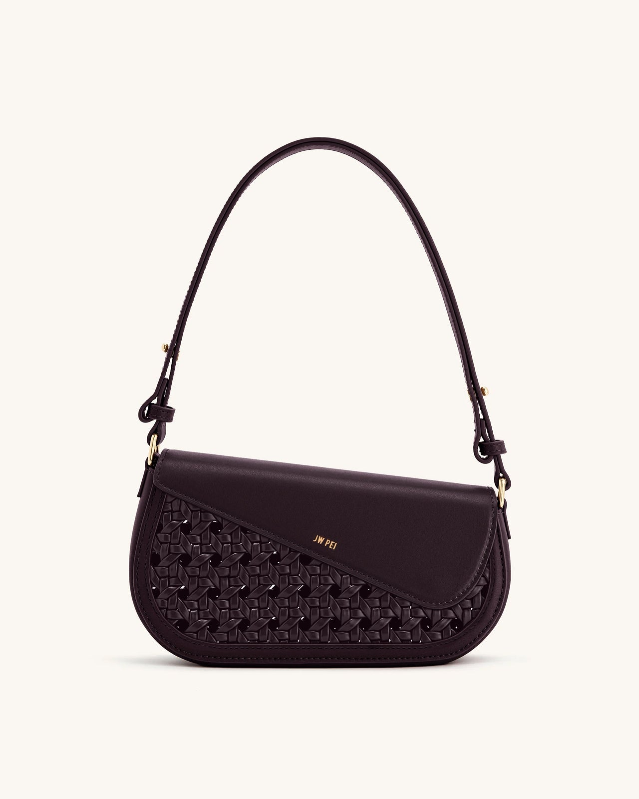 Sac à bandoulière Addisyn à panneau tissé - Bordeaux
