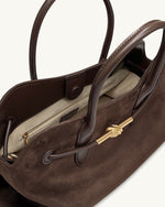 Adele Sac cabas à nœud de corde métallique - Marron moka