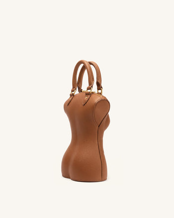Tara Sac à main sculpté - Marron