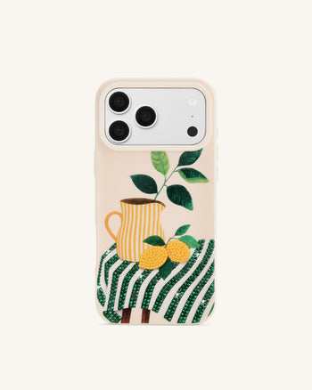 Coque de téléphone art pichet de citron - Vert