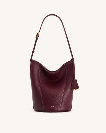 Zora Sac seau grainé - Bordeaux profond