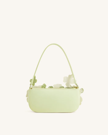 Sac bandoulière orné de perles Leona - Vert clair