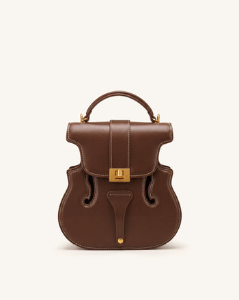 Sac à main en forme de violon - Marron foncé