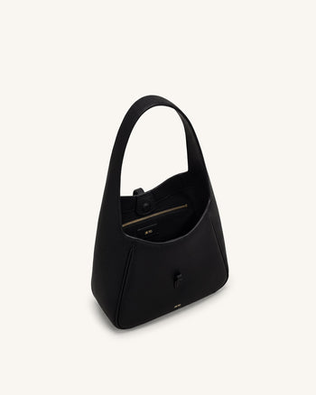 Bruna Sac Hobo grainé - Noir