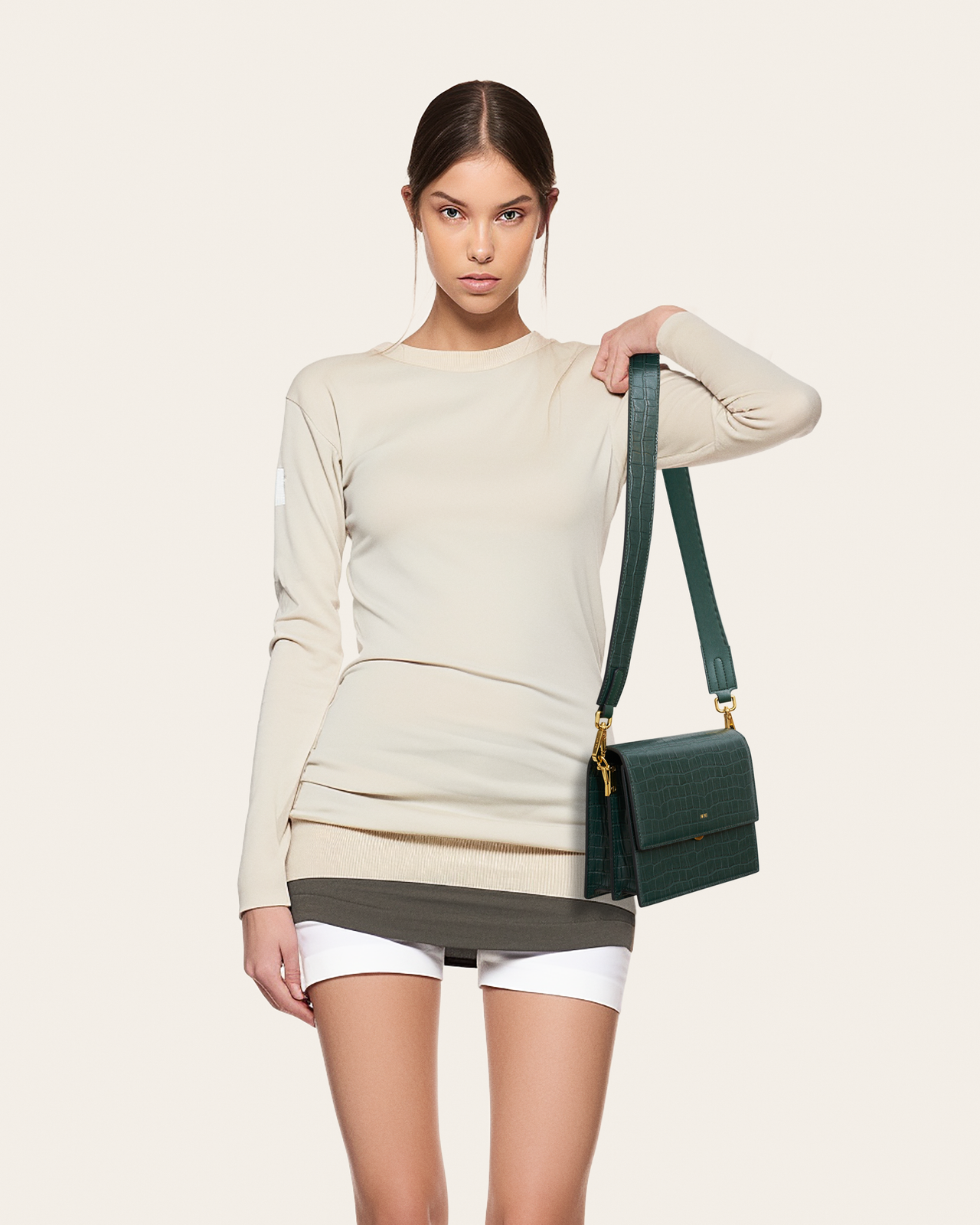 Sac Mini Flap - Vert Foncé Effet Croco