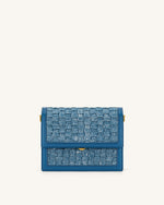 Sac Mini Flap - Tissu Denim Bleu