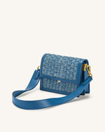Sac Mini Flap - Tissu Denim Bleu