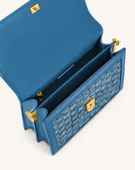 Sac Mini Flap - Tissu Denim Bleu