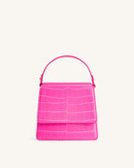 FAE Sac à main Bandoulière - Croco Rose Vif