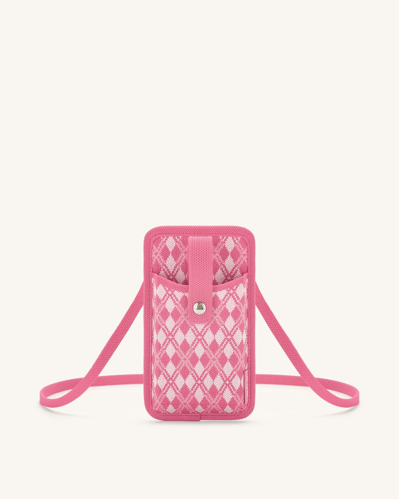 Sac en tricot pour téléphone portable Aylin - Rose & Rose vif