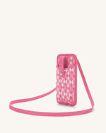 Sac en tricot pour téléphone portable Aylin - Rose & Rose vif