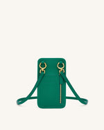 Aylin Sac Téléphone Portable - Vert Foncé Canevas