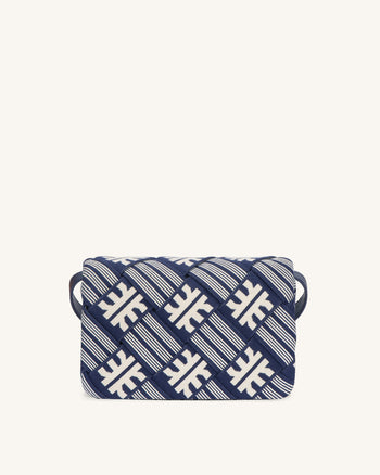Maze Sac À Main en Tricot Jacquard FEI - Marine