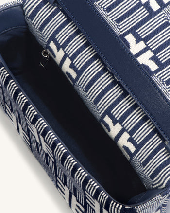 Maze Sac À Main en Tricot Jacquard FEI - Marine