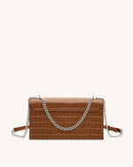 Jade Sac Bandoulière - Marron Effet Croco