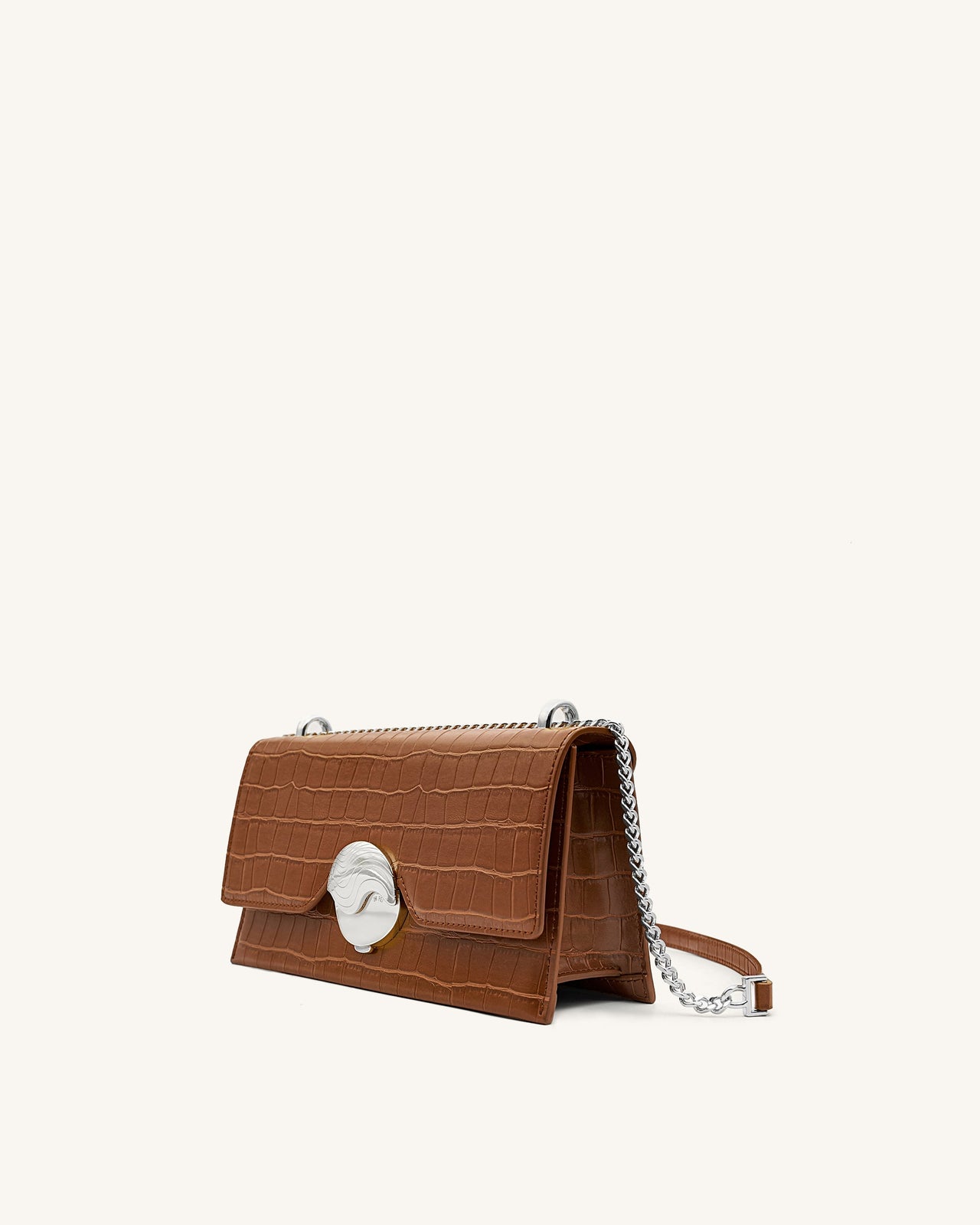 Jade Sac Bandoulière - Marron Effet Croco