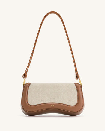 Sac à épaule Joy - Toile marron