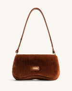 Sac à épaule en fausse fourrure Joy - Caramel