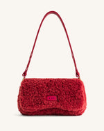 Sac à épaule en fausse fourrure Joy - Magenta