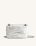 Tina Sac Bandoulière Matelassé Métallique - Argent
