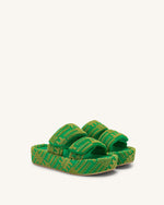 Sandale à Glissière Lexi en Éponge - Vert