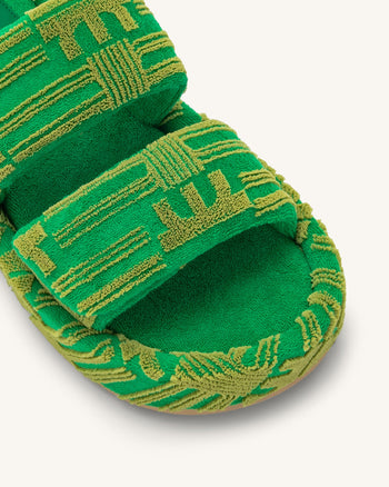 Sandale à Glissière Lexi en Éponge - Vert