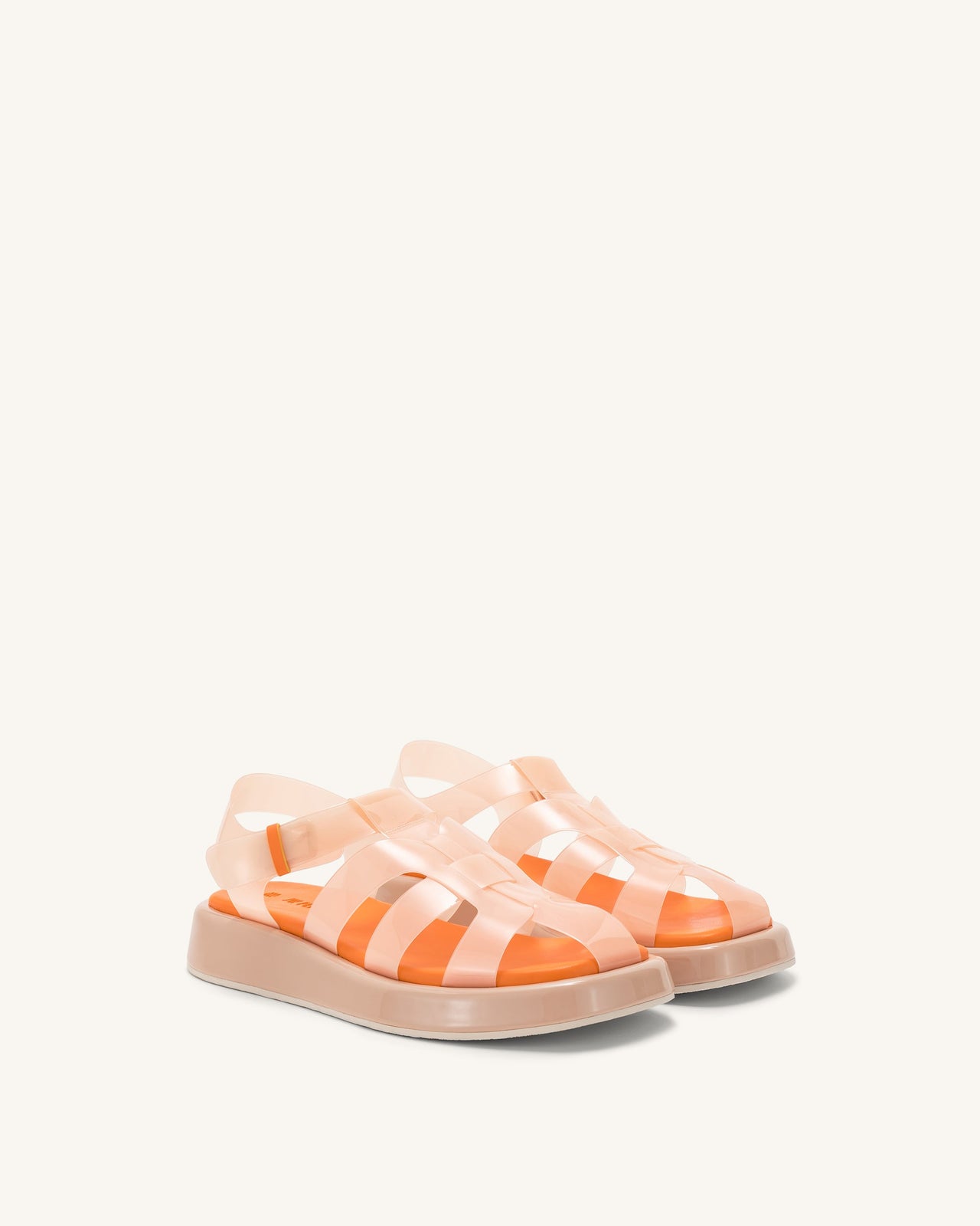 Sandale à plateforme Piper - Beige & Orange