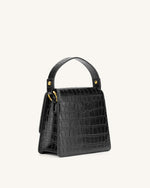 Sac à main Fae - Noir Effet Croco