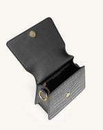 Sac à main Fae - Noir Effet Croco