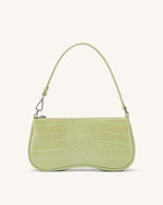 Sac Bandoulière Eva - Vert Clair Effet Croco