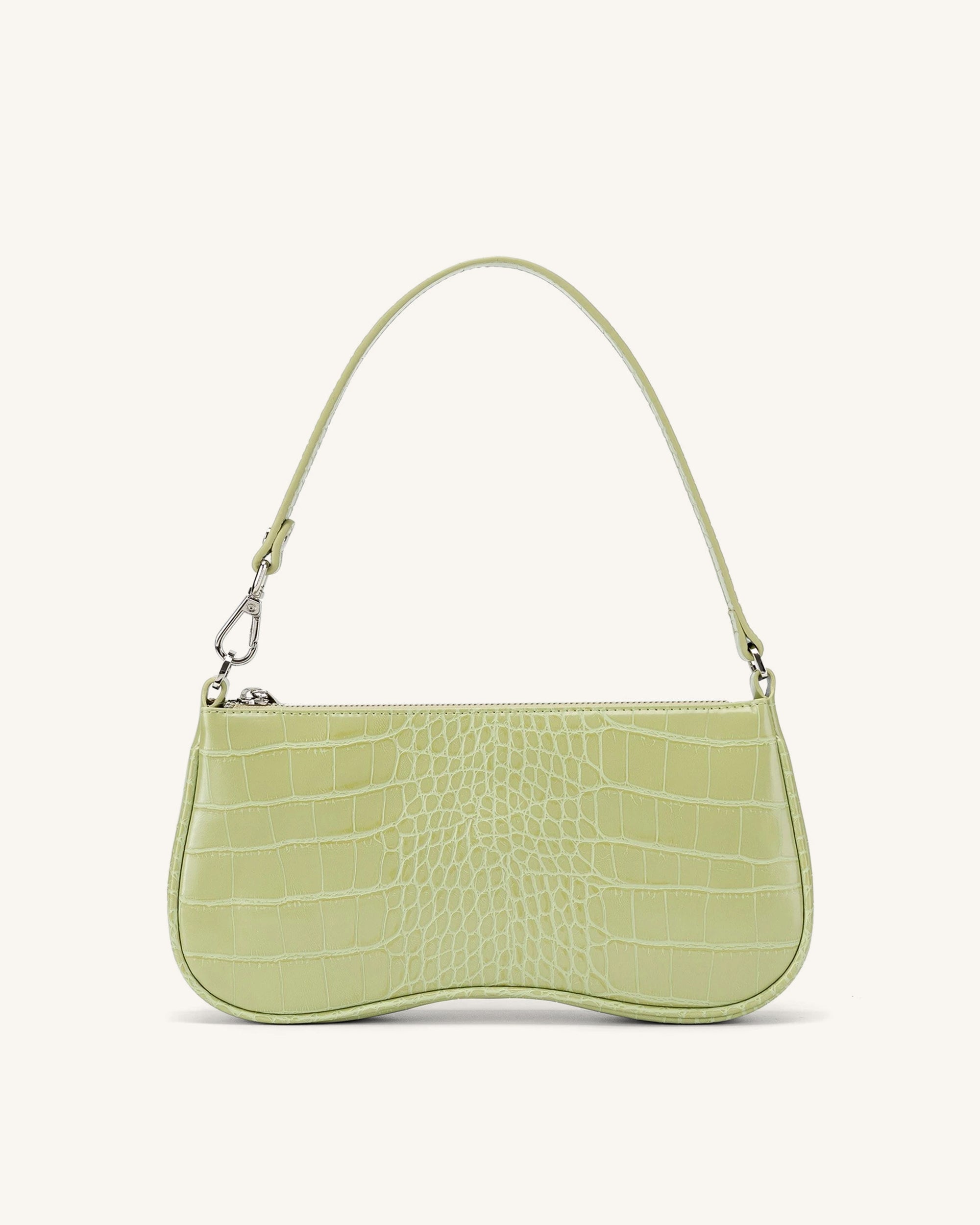 Sac Bandoulière Eva Vert Clair Effet Croco