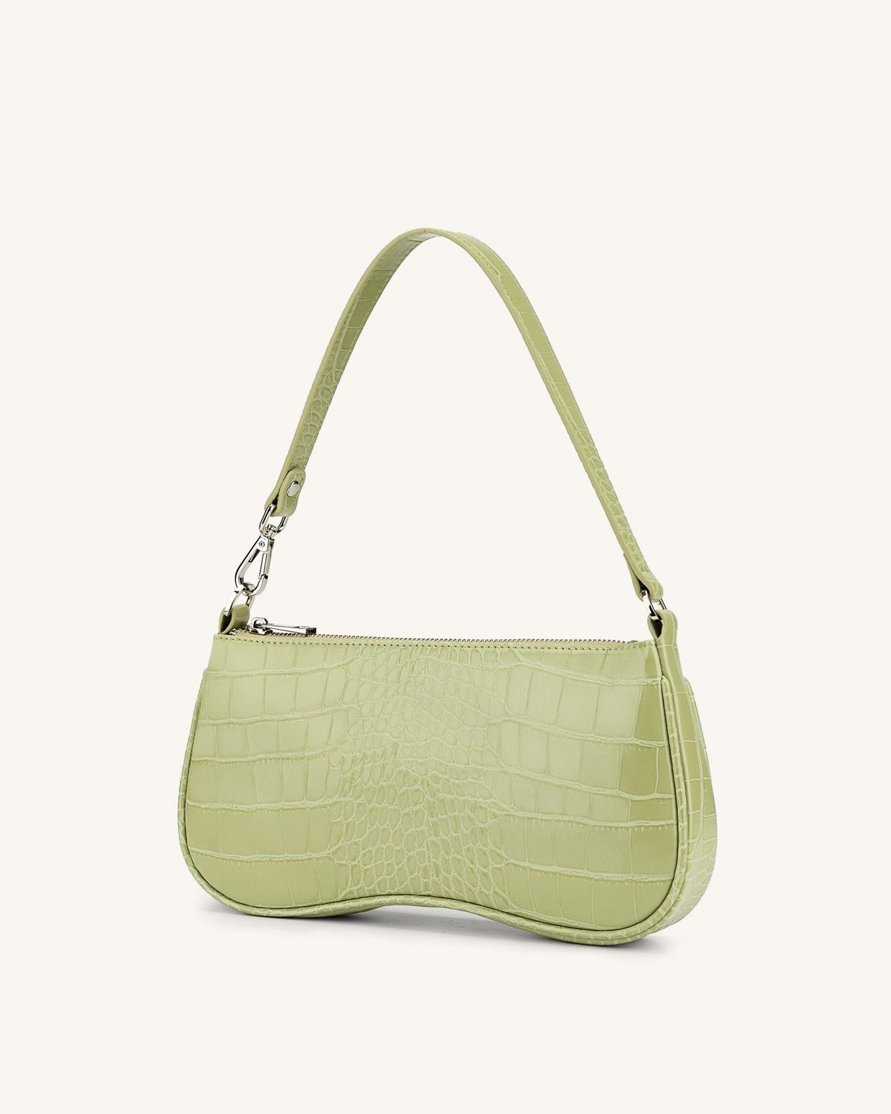 Sac Bandoulière Eva - Vert Clair Effet Croco