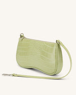 Sac Bandoulière Eva - Vert Clair Effet Croco