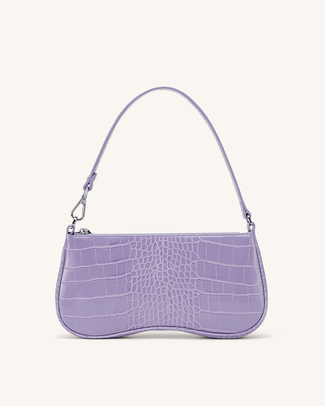 Sac Bandoulière Eva - Violet Clair Effet Croco