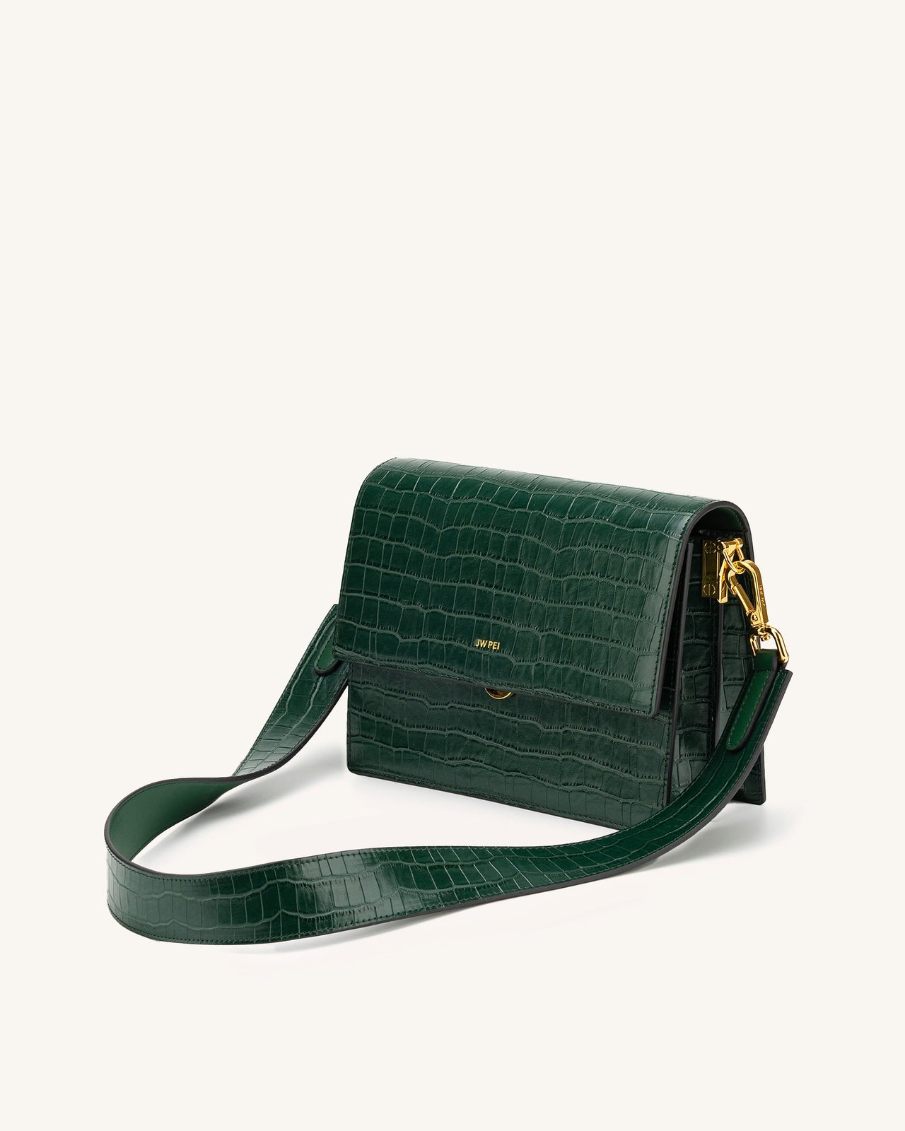 Sac Mini Flap - Vert Foncé Effet Croco