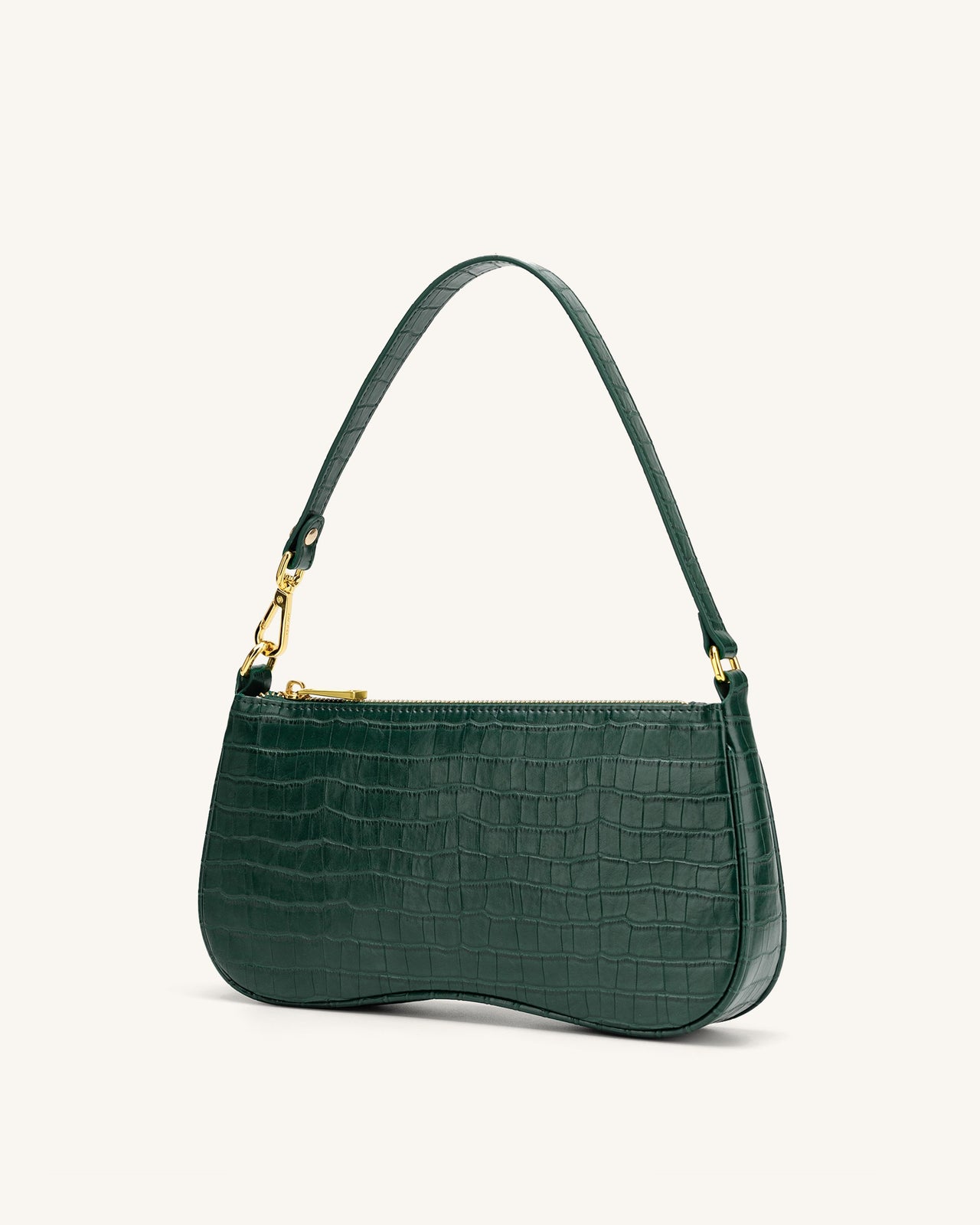 Sac Bandoulière Eva - Vert Foncé Effet Croco